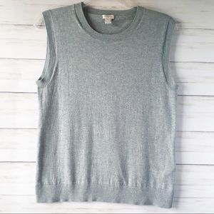 J Crew Factory | Gray Cotton Caryn Shell Sweater